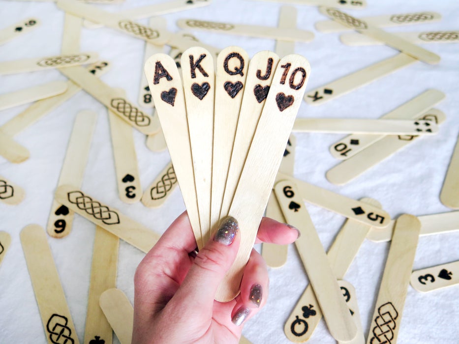 A fun and unique popsicle stick playing cards to make 