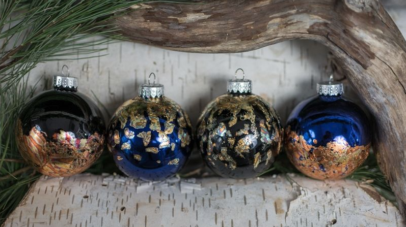 Gilded Christmas ornaments