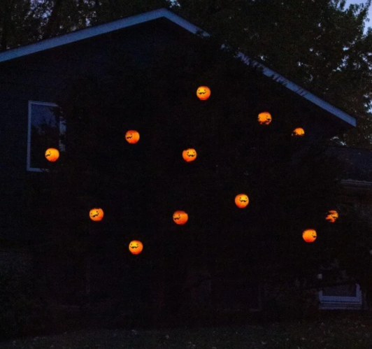 DIY OUTDOOR HALLOWEEN LIGHTS YARD DECORATIONS