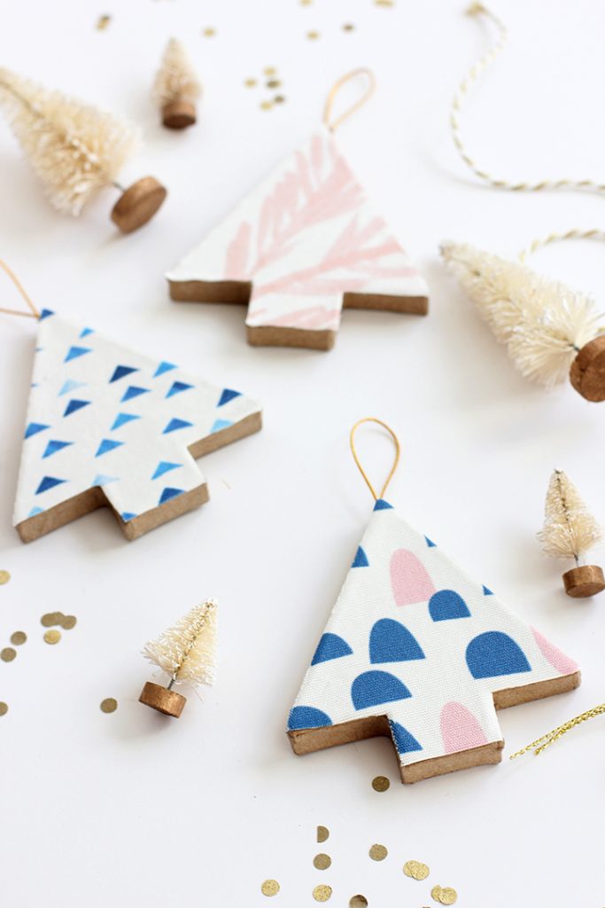 DIY Fabric Covered Tree Ornaments for a sweet handmade gift this Christmas
