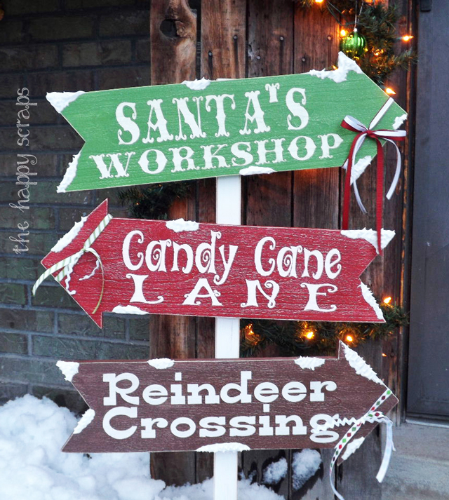 Christmas Front Porch Colorful Signs