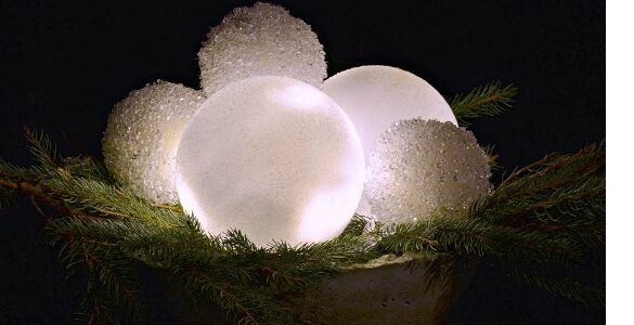 Glowing Snowballs Cute and Bright Christmas Holiday Decor