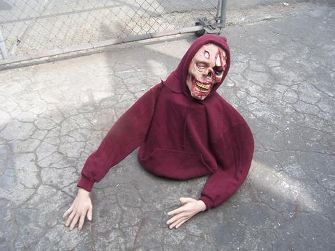 Scary Zombies with Buckets Halloween Decor for the front yard