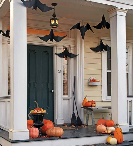 Halloween Hanging Bats Decoration for the Front Porch