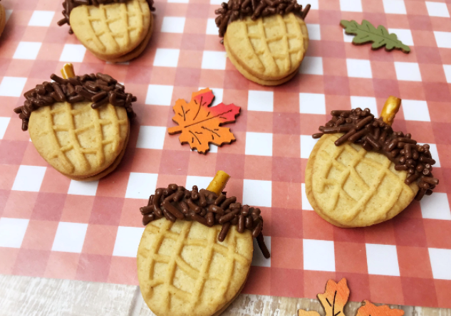 Nutter Butter acorn cookies