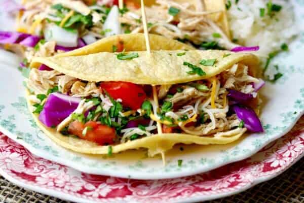 Tequila Lime Chicken Tacos: Slow Cooker Easy