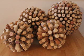 Balls made out of cork perfect for home decor