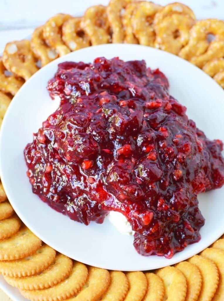 CRANBERRY CREAM CHEESE DIP DELICIOUS FALL APPETIZER