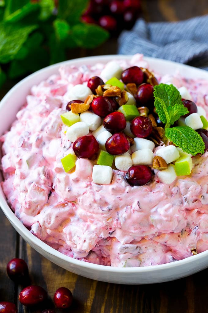 Creamy Cranberry Salad Perfect For The Thanksgiving Holiday