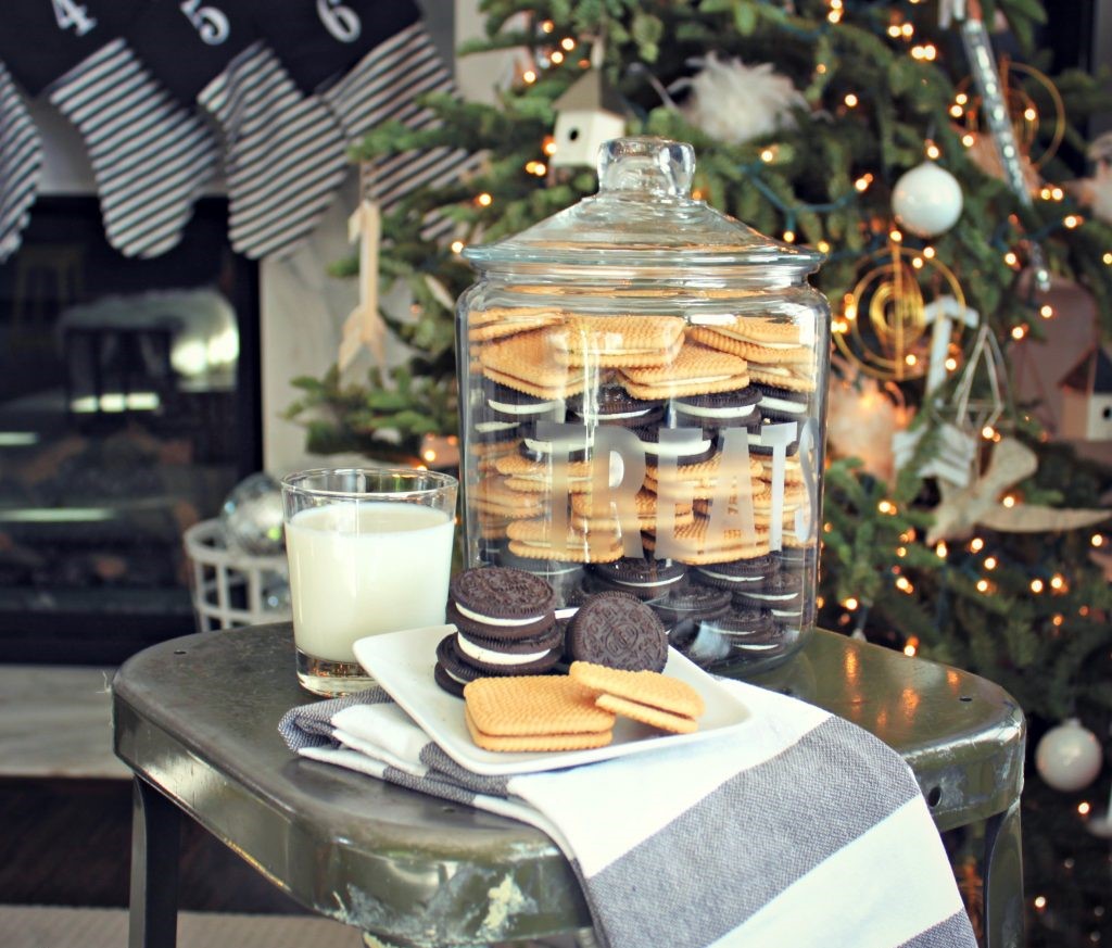Etched glass treat jars