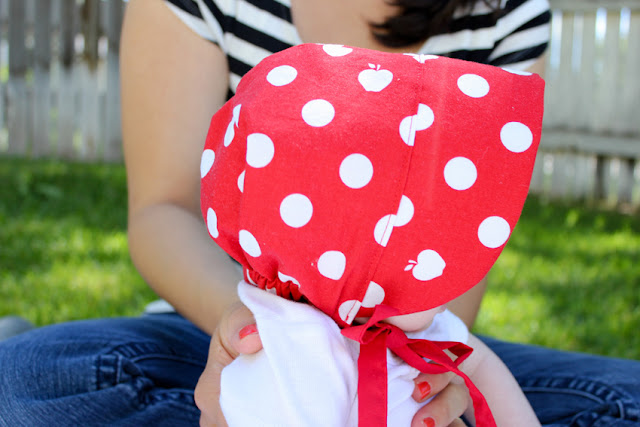 Red: Sun Bonnet For Babies