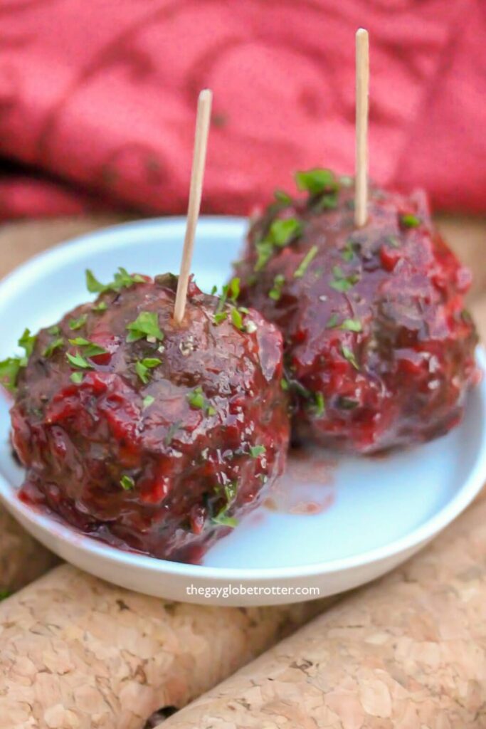 Savory Cranberry Meatballs Comfort Food Recipe