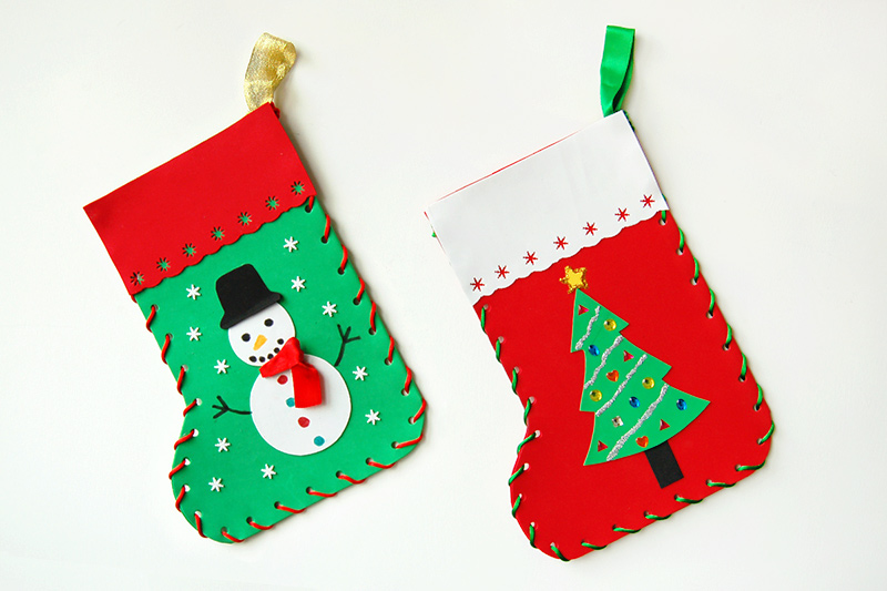 Craft Foam Christmas Stocking Ornament fun holiday accents