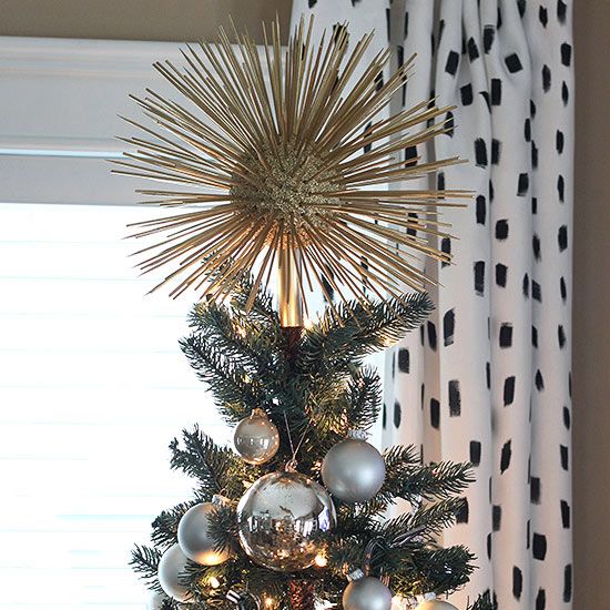 DIY Christmas Tree Topper cheap and easy to make holiday ornament home decor