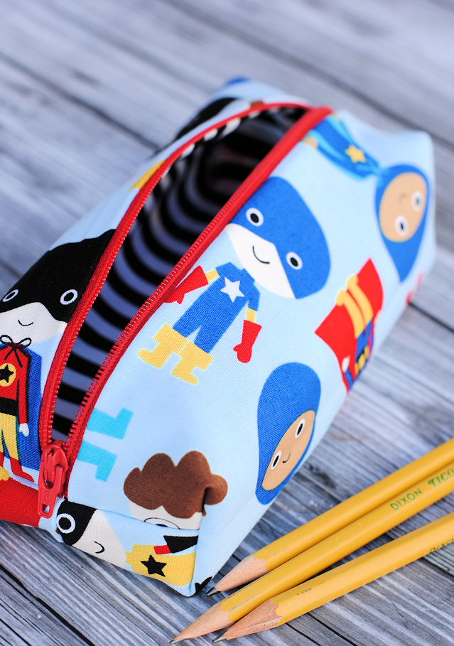 Cute Pencil Case Pattern easy sewing fun pencil pouch for kids school supplies
