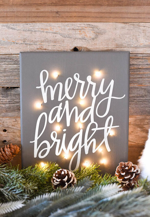 Home » Holidays » Christmas » DIY Twinkle Light Canvas DIY TWINKLE LIGHT CANVAS
