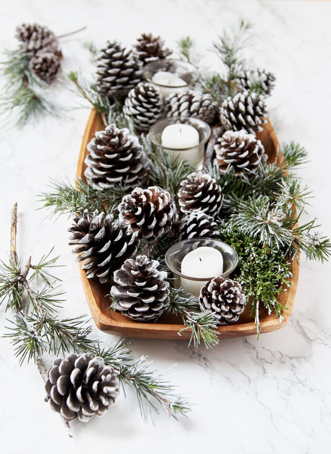 Snowy Tree Winter & Christmas DIY Table Decoration Project in 20 minutes