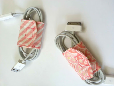 easy DIY Cord Keeper project from Fabric Scraps