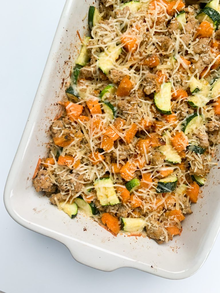 Ground Turkey Sweet Potato Bake gluten free meal loaded with protein and veggies perfect healthy dinner recipe 
