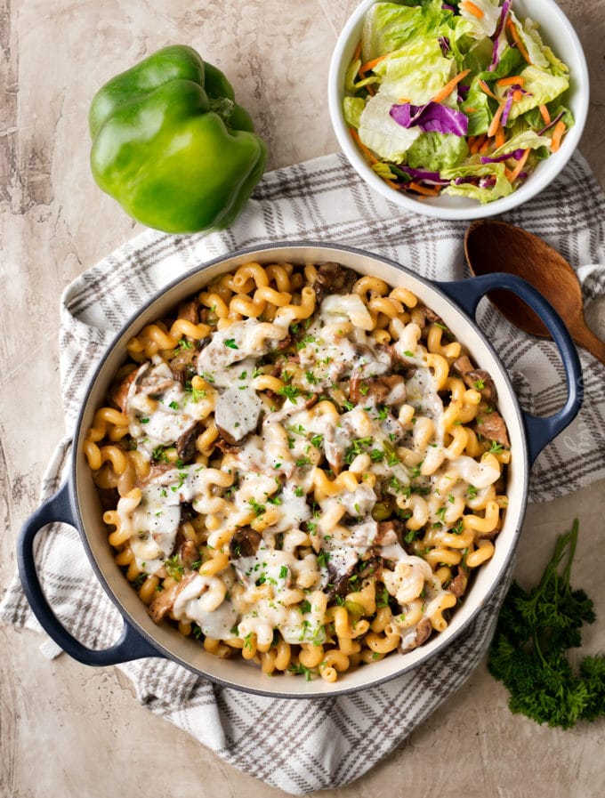 One Pot Philly Cheesesteak Pasta In 30 Minutes Best Comfort Food