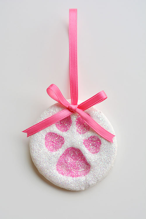 Paw Print Salt Dough Ornaments Fun and Easy Craft for Kids