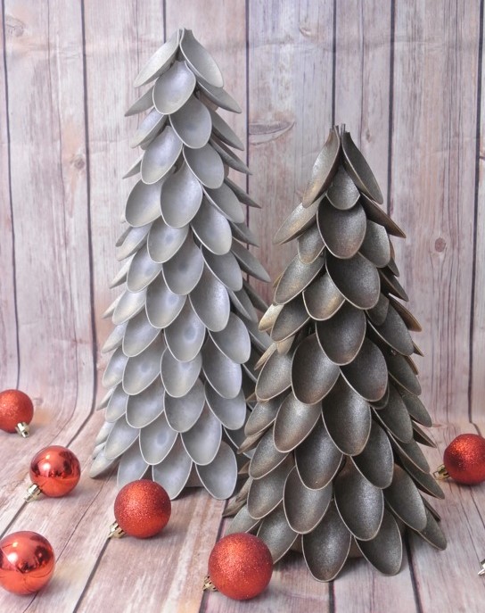 DIY Creative Plastic Spoon Christmas Tree Home Decor