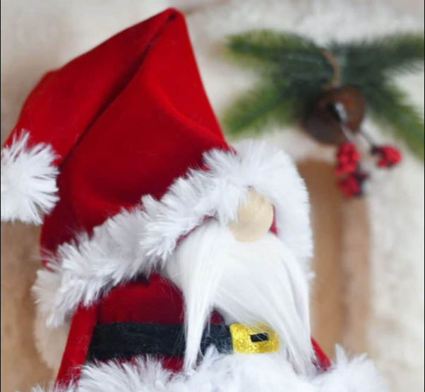 Santa Gnome from a Cone Easy To Make Christmas Ornament 
