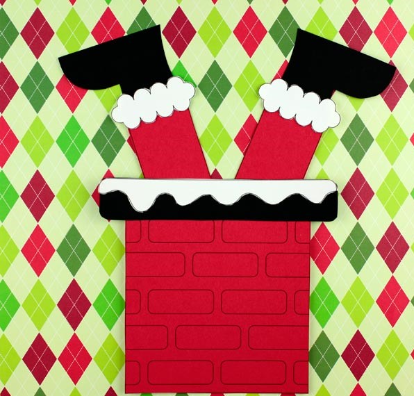 Santa stuck in chimney craft simple fun project for kindergartners preschoolers