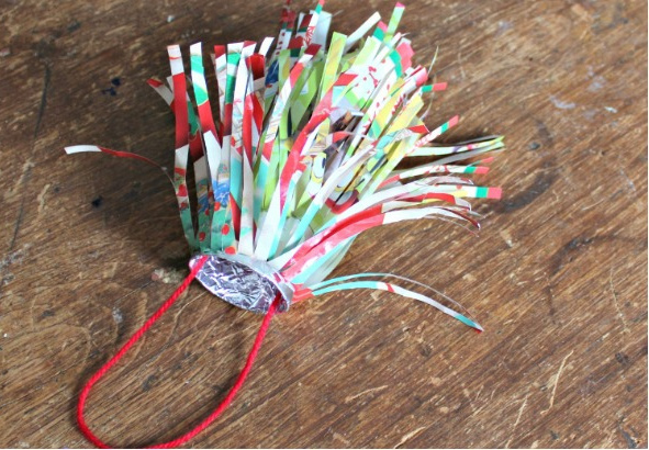 Simple Paper Cascade Christmas Ornament Fun Project for Kids