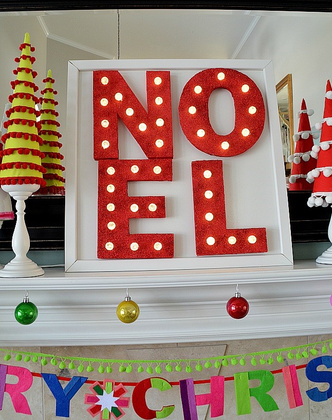 How To Make Styrofoam Marquee “NOEL” Letters