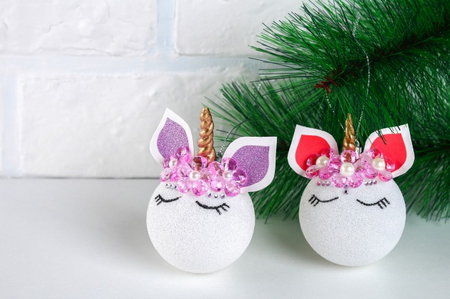 DIY Unicorn Christmas Ornament Fun Simple Craft for Kids