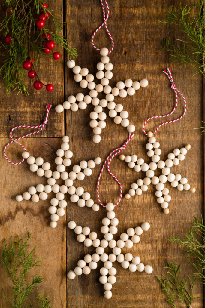 How to Make Wood Bead Christmas Ornaments Fun Family Holiday Project