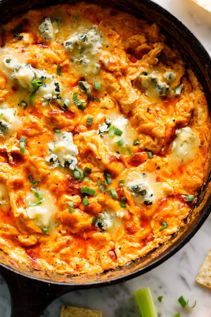 creamy and mouthwatering buffalo chicken dip