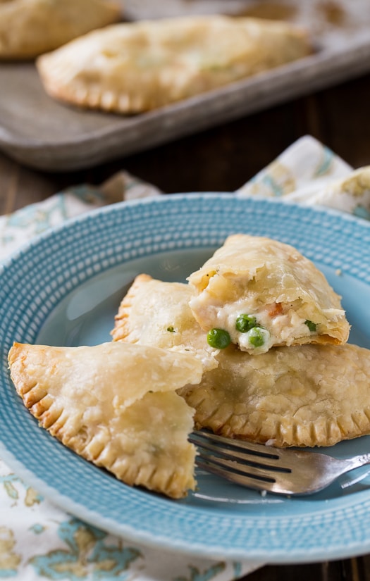creamy chicken pot pie turnovers