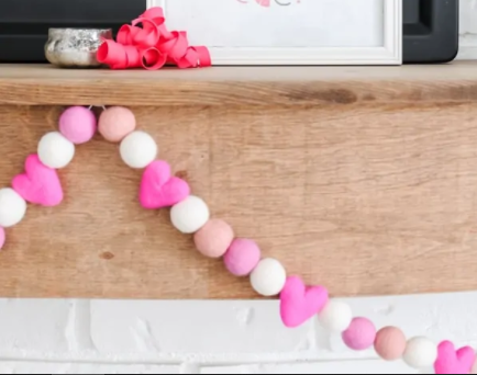 DIY Felt Ball Garland Perfect Home, Party, Kids Room Decoration 