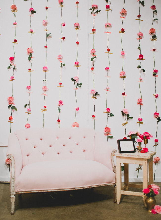 DIY Fresh Flower Wall perfect ceremony or photo booth backdrop