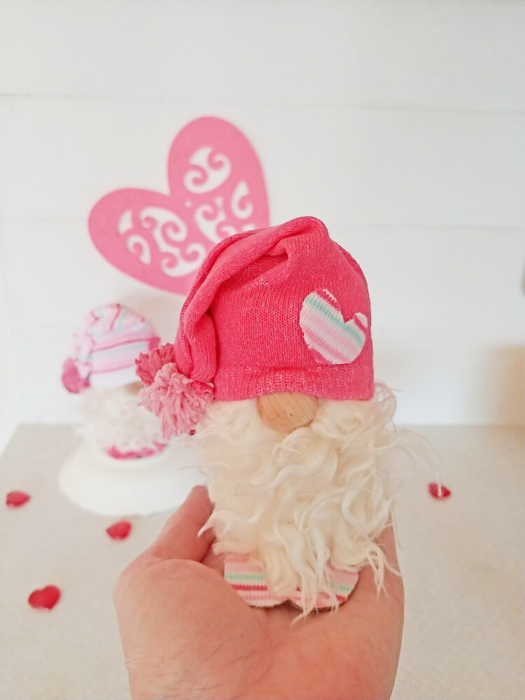 Super cute valentine toilet paper tube gnome