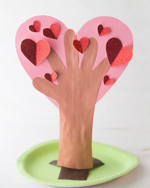 Handprint heart tree 