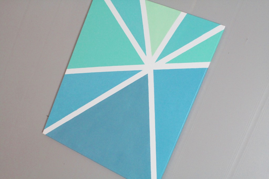 Geometric ombre canvas art