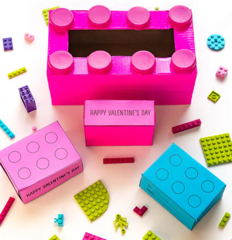 LEGO Valentine’s Mailboxes