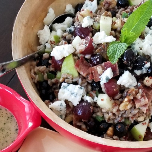 Ancient Grain Salad with Blueberries