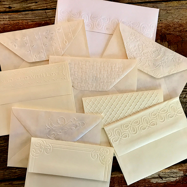 DIY embossed envelopes
