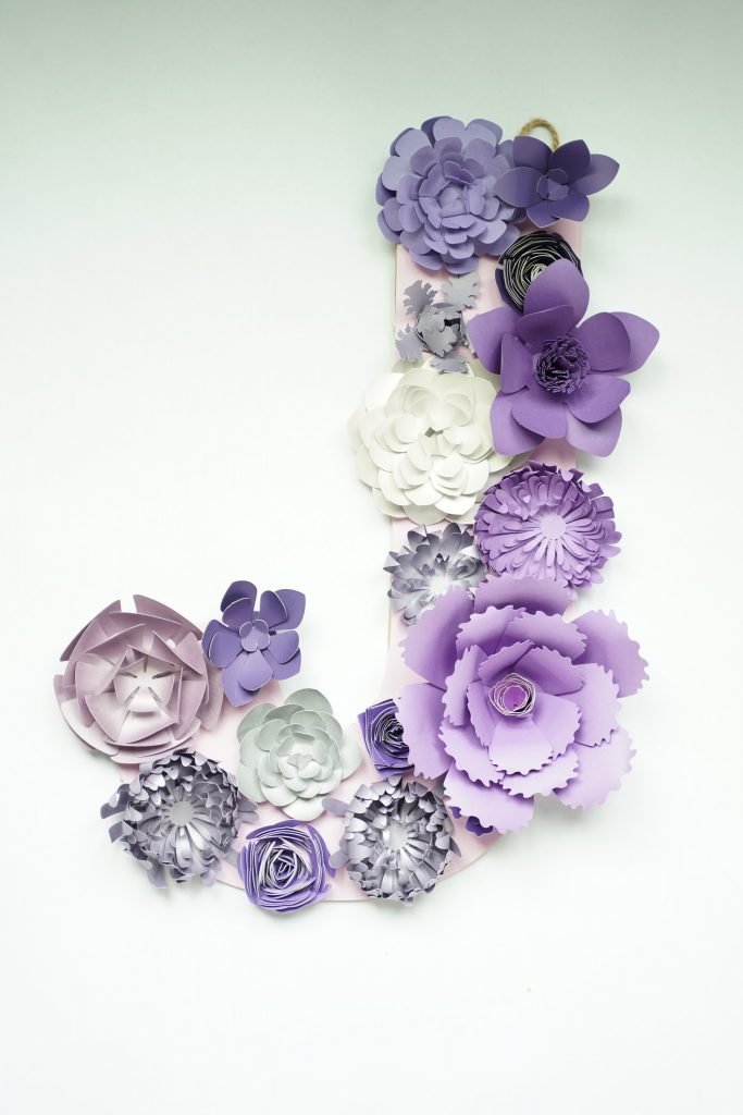 Floral letter J
