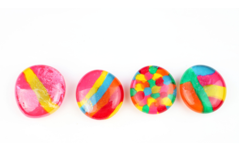 DIY glass gem fridge magnets