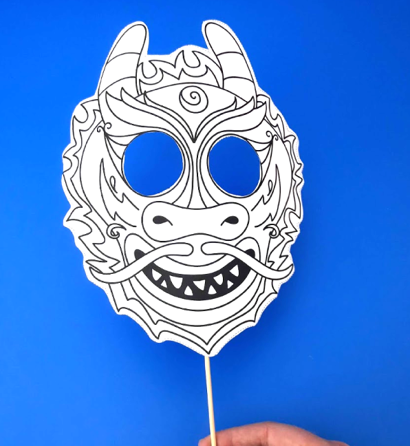 Cute Chinese New Year Dragon Mask Craft