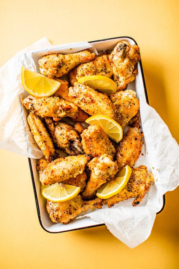 Delicious Crispy Lemon Pepper Baked Chicken Wings Recipe