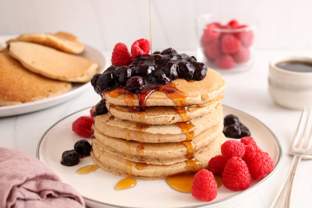 SUPER FLUFFY & EASY RECIPE OAT FLOUR PANCAKES WITH HEALTH BENEFITS