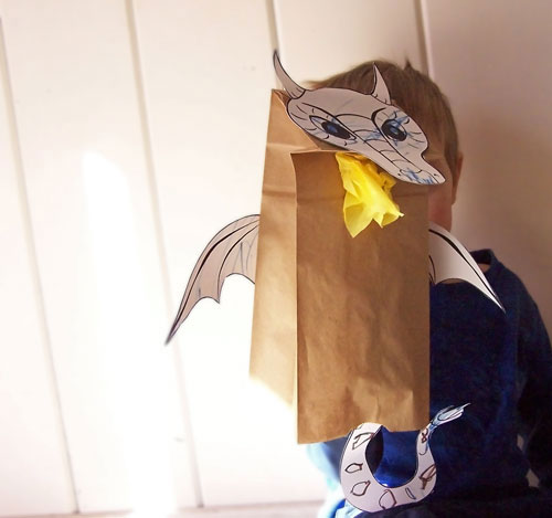 Adorable and Simple PAPER BAG DRAGON PUPPET Craft for Kids
