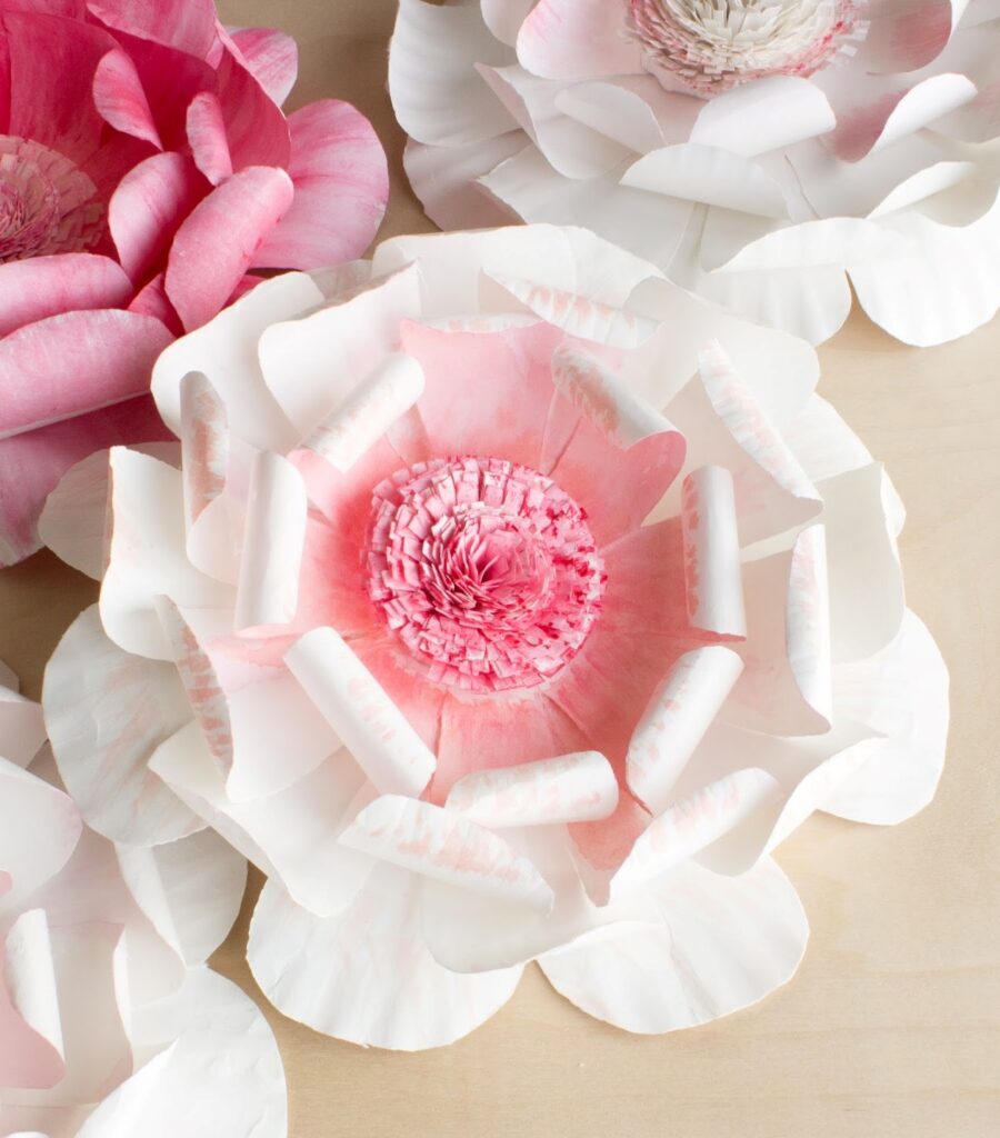 Gorgeous paper plate flowers