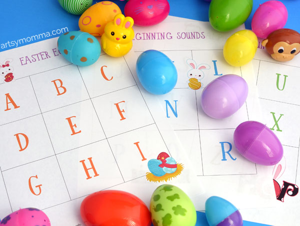 Beginning Sounds Easter Egg Alphabet Hunt Simple Activity for Kids and Family